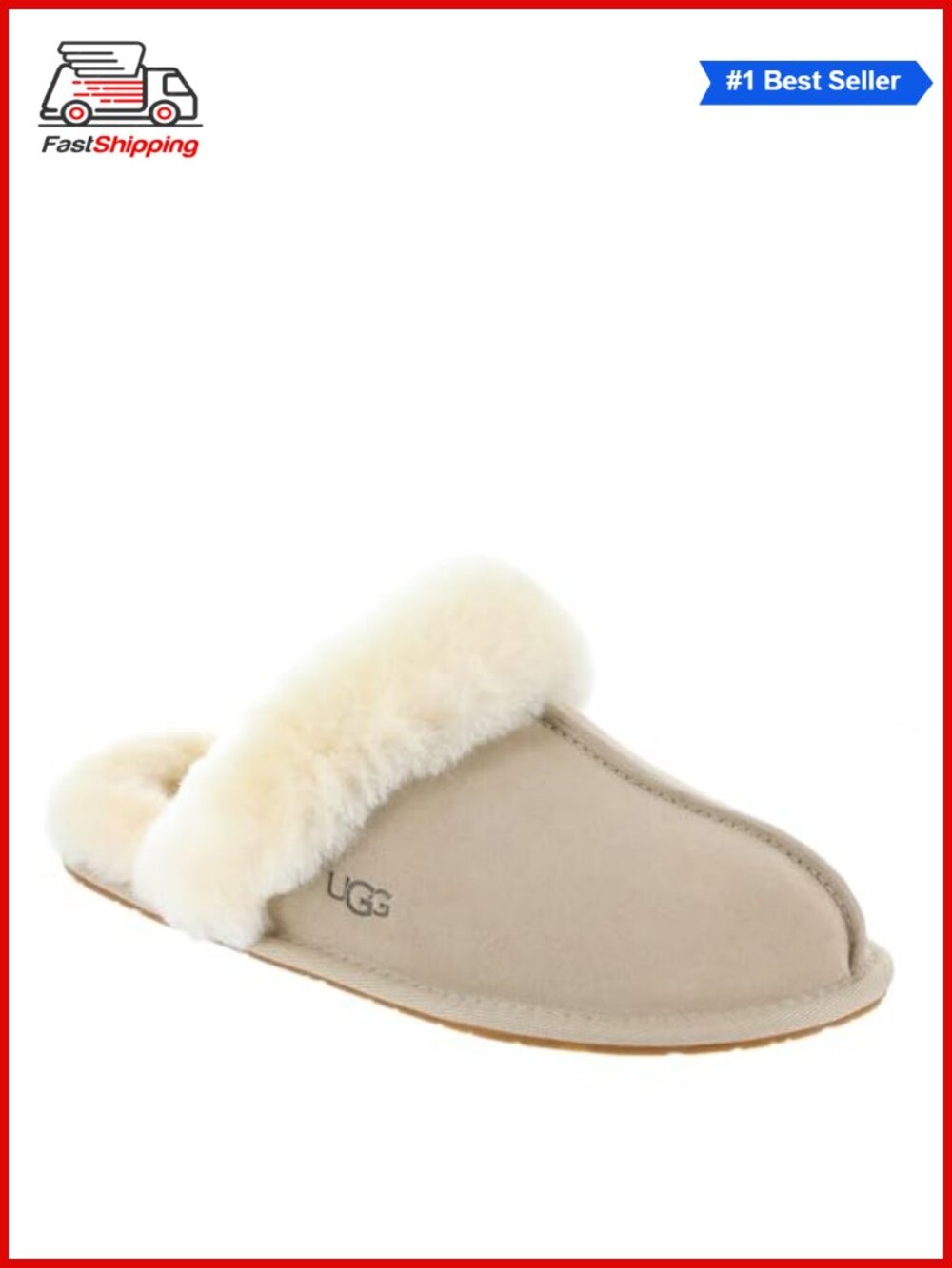 ✨ UGG Scuffette II Slippers Suede Sheepskin Moc Toe Slip On